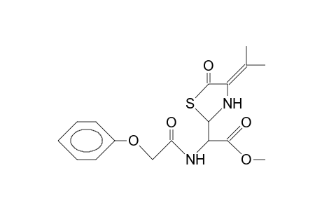 N-(2-Oxo-2-methoxy-1-[4-oxo-5-isopropylidene-dihydro-thiaol-2-yl])-phenoxyacetamide