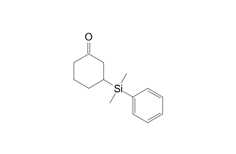 Cyclohexanone, 3-(dimethylphenylsilyl)-