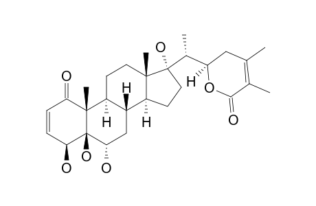 TUBOCAPSANOLIDE_D;4-BETA,5-BETA,6-ALPHA,17-ALPHA-TETRAHYDROXY-1-OXO-WITHA-2,24-DIENOLIDE