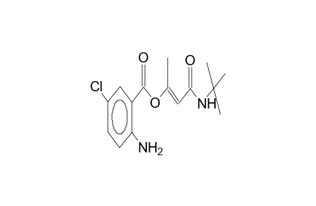 N-tert-butyl-3-(2-amino-5-chlorobenzoyloxy-2-butenoic amide