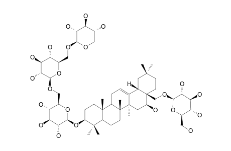 ALTERNOSIDE-XIX;#9;LONGISPINOGENIN-3-O-BETA-D-XYLOPYRANOSYL-(1->6)-BETA-D-GLUCOPYRANOSYL-(1->6)-D-BETA-D-GLUCOPYRANOSYL-28-O-BETA-D-GLUCOPYRANOSIDE