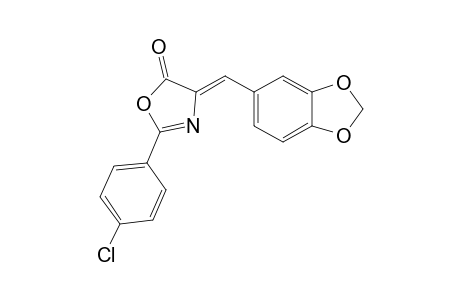 (4Z)-4-(1,3-Benzodioxol-5-ylmethylene)-2-(4-chlorophenyl)-1,3-oxazol-5(4H)-one