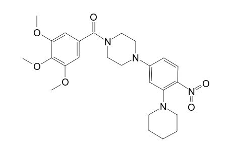 [4-(4-Nitro-3-piperidin-1-yl-phenyl)piperazin-1-yl]-(3,4,5-trimethoxyphenyl)methanone