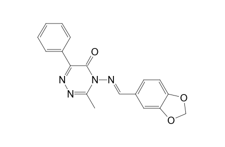 4-[(Benzo[1,3]dioxol-5-ylmethylene)-amino]-3-methyl-6-phenyl-4H-[1,2,4]triazin-5-one