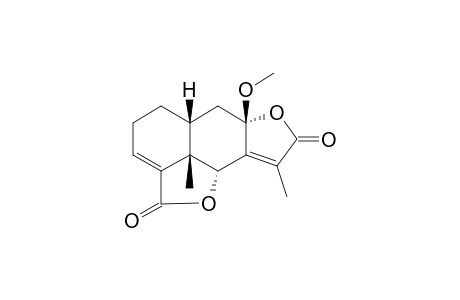 8.beta.-Methoxy-Eremophil-3,7(11)-diene-8.alpha.,12(6.alpha.,15)-diolide