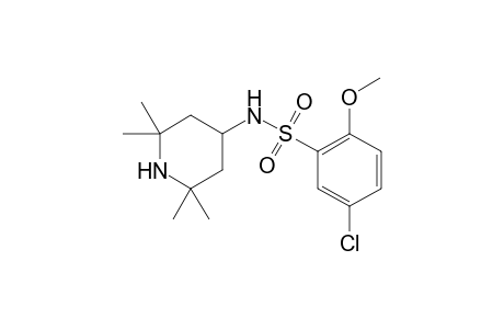 Benzenesulfonamide, 5-chloro-2-methoxy-N-(2,2,6,6-tetramethylpiperidin-4-yl)-
