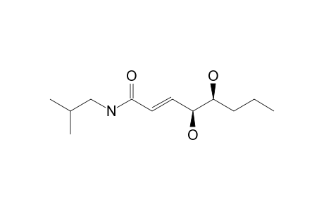 (+/-)-THREO-N-ISOBUTYL-4,5-DIHYDROXY-2E-OCTAENAMIDE