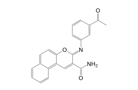 (3Z)-3-[(3-acetylphenyl)imino]-3H-benzo[f]chromene-2-carboxamide