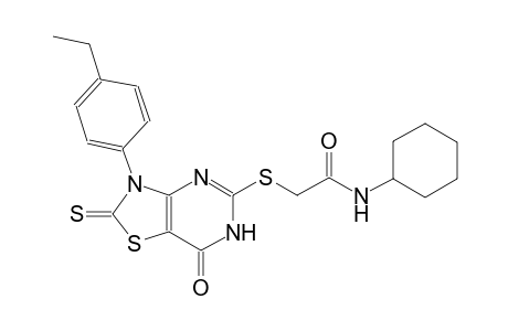 acetamide, N-cyclohexyl-2-[[3-(4-ethylphenyl)-2,3,6,7-tetrahydro-7-oxo-2-thioxothiazolo[4,5-d]pyrimidin-5-yl]thio]-