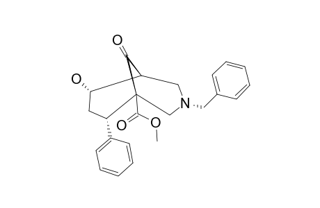 METHYL_3-BENZYL-6-HYDROXY-9-OXO-8-PHENYL-3-AZABICYCLO-[3.3.1]-NONANE-1-CARBOXYLATE;MINOR_ISOMER