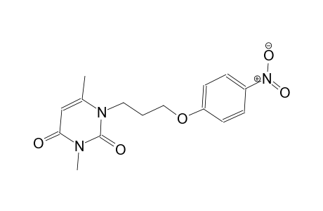 2,4(1H,3H)-pyrimidinedione, 3,6-dimethyl-1-[3-(4-nitrophenoxy)propyl]-