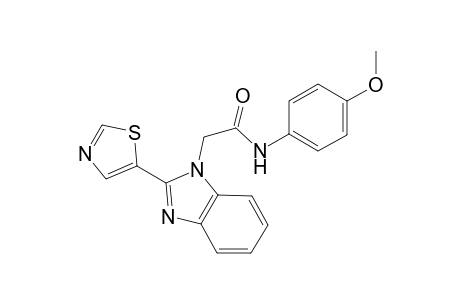 1H-benzimidazole-1-acetamide, N-(4-methoxyphenyl)-2-(5-thiazolyl)-