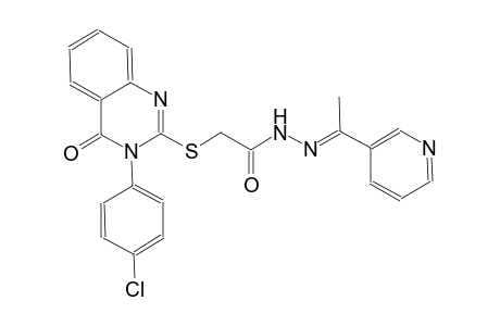 2-{[3-(4-chlorophenyl)-4-oxo-3,4-dihydro-2-quinazolinyl]sulfanyl}-N'-[(E)-1-(3-pyridinyl)ethylidene]acetohydrazide