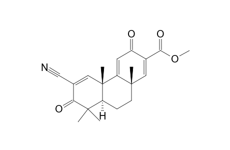 (+/-)-(4bS,8aR,10aS)-Methyl 6-cyano-4b,8,8,10a-tetramethyl-3,7-dioxo-3,4b,7,8,8a,9,10,10a-octahydrophenanthrene-2-carboxylate