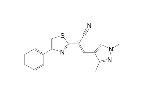 (2E)-3-(1,3-dimethyl-1H-pyrazol-4-yl)-2-(4-phenyl-1,3-thiazol-2-yl)-2-propenenitrile