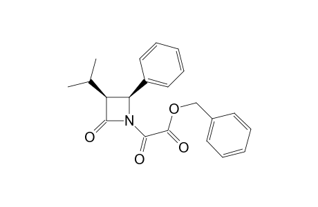 1-Azetidineacetic acid, 3-(1-methylethyl)-.alpha.,2-dioxo-4-phenyl-, phenylmethyl ester, cis-