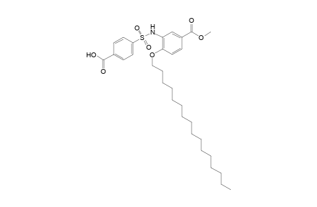 3-(p-carboxybenzenesulfonamido)-4-(hexadecyloxy)benzoic acid, 1-methyl ester