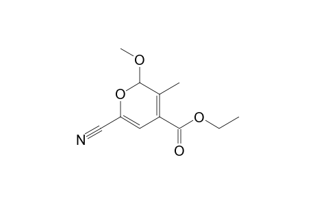 ethyl 6-cyano-2-methoxy-3-methyl-2H-pyran-4-carboxylate