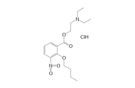 2-butoxy-3-nitrobenzoic acid, 2-(diethylamino)ethyl ester, hydrochloride