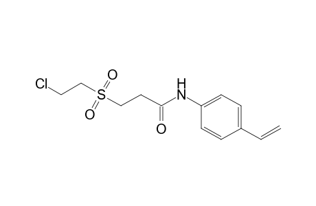 3-((2-chloroethyl)sulfonyl)-N-(4-vinylphenyl)propanamide