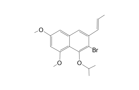 (E)-3-BROMO-4-ISOPROPOXY-5,7-DIMETHOXY-2-PROP-1'-ENYL-NAPHTHALENE