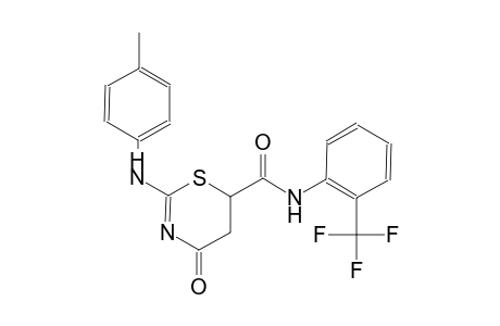 4-oxo-2-(4-toluidino)-N-[2-(trifluoromethyl)phenyl]-5,6-dihydro-4H-1,3-thiazine-6-carboxamide