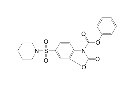 3(2H)-benzoxazolecarboxylic acid, 2-oxo-6-(1-piperidinylsulfonyl)-,phenyl ester