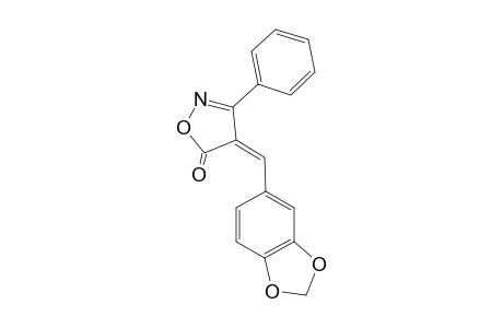 5(4H)-isoxazolone, 4-(1,3-benzodioxol-5-ylmethylene)-3-phenyl-, (4Z)-