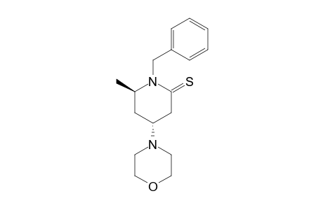 TRANS-1-BENZYL-4-(MORPHOLINO)-6-METHYLPIPERIDINE-2-THIONE