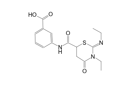 3-[({(2Z)-3-ethyl-2-[(Z)-ethylimino]-4-oxo-1,3-thiazinan-6-yl}carbonyl)amino]benzoic acid
