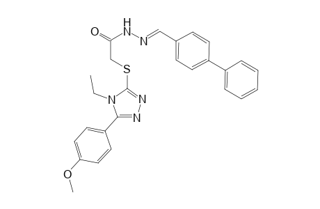 N'-[(E)-[1,1'-biphenyl]-4-ylmethylidene]-2-{[4-ethyl-5-(4-methoxyphenyl)-4H-1,2,4-triazol-3-yl]sulfanyl}acetohydrazide