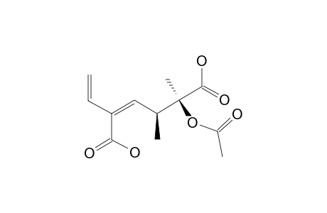 CLIVORIC-ACID;2-ACETOXY-5-CARBOXY-2,3-DIMETHYL-4,6-HEPTADIENOIC-ACID