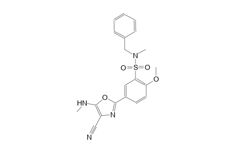 benzenesulfonamide, 5-[4-cyano-5-(methylamino)-2-oxazolyl]-2-methoxy-N-methyl-N-(phenylmethyl)-