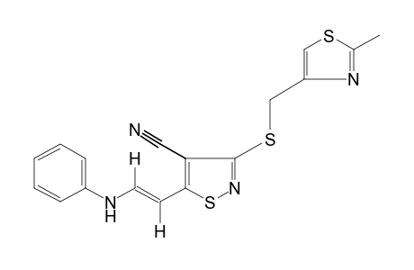 trans-5-(2-ANILINOVINYL)-3-{[(2-METHYL-4-THIAZOLYL)METHYL]THIO}-4-ISOTHIAZOLECARBONITRILE