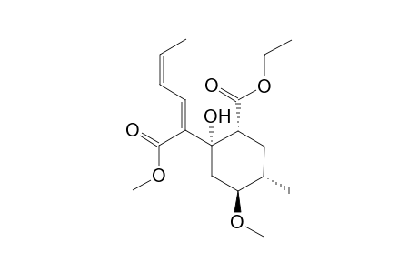 (1R,2S,4S,5S)-2-((1Z,3Z)-1-methoxy-1-oxo-hexa-2,4-dien-2-yl)-2-hydroxy-4-methoxy-5-methylcyclohexanecarboxylic acid ethyl ester