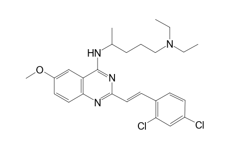 1,4-Pentanediamine, N(4)-[2-[2-(2,4-dichlorophenyl)ethenyl]-6-methoxy-4-quinazolinyl]-N(1),N(1)-diethyl-