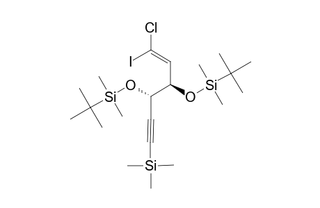 (1Z,3R*,4R*)-3,4-BIS-[(TERT.-BUTYLDIMETHYLSILYL)-OXY]-1-CHLORO-1-IODO-6-(TRIMETHYLSILYL)-HEX-1-EN-5-YNE;ANTI-ISOMER