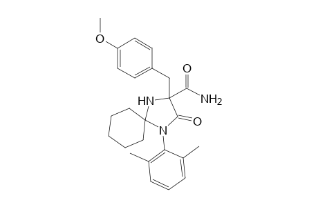 4-(2',6'-Dimethylphenyl)-2-(aminocarbonyl)-2-(4'-methoxybenzyl)-1,4-diazaspiro[4.5]decan-3-one