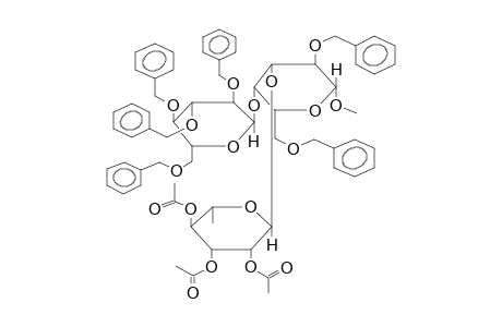 METHYL 2,6-DI-O-BENZYL-3-O-(2,3,4-TRI-O-ACETYL-ALPHA-L-RHAMNOPYRANOSYL)-4-O-(2,3,4,6-TETRA-O-BENZYL-ALPHA-D-GLUCOPYRANOSYL)-BETA-D-GALACTOPYRANOSIDE