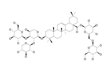 ARALIASAPONIN-III;28-O-BETA-D-GLUCOPYRANOSYL-(1->6)-BETA-D-GLUCOPYRANOSYL-OLEANOLIC-ACID-3-O-BETA-D-GLUCOPYRANOSYL-(1->3)-[BETA-D-XYLOPYRANO