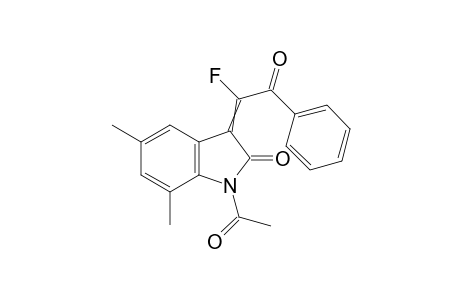 1-acetyl-3-(1-fluoro-2-oxo-2-phenyl-ethylidene)-5,7-dimethyl-indolin-2-one