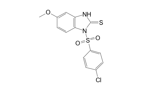 1-[(p-chlorophenyl)sulfonyl]-5-methoxy-2-benzimidazolinethione