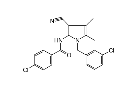 p-chloro-N-[1-(m-chlorobenzyl)-3-cyano-4,5-dimethylpyrrol-2-yl]benzamide