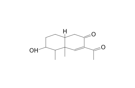 2(1H)-NAPHTALENONE, 3-ACETYL-4a,5,6,7,8,8a-HEXAHYDRO-6-HYDROXY-4a,5-DIMETHYL-