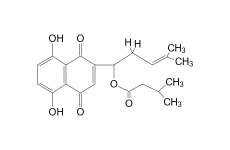 5,8-dihydroxy-2-(1-hydroxy-4-methyl-3-pentenyl)-1,4-naphthoquinone, 1-isovalerate