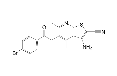 3-amino-5-[2-(4-bromophenyl)-2-oxoethyl]-4,6-dimethylthieno[2,3-b]pyridine-2-carbonitrile