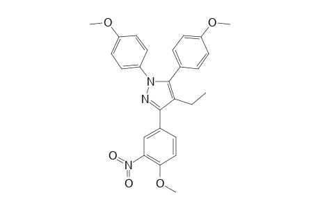 4-Ethyl-3-(4-methoxy-3-nitrophenyl)-1,5-bis-(4-methoxyphenyl)-1H-pyrazole