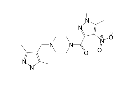 1-[(1,5-dimethyl-4-nitro-1H-pyrazol-3-yl)carbonyl]-4-[(1,3,5-trimethyl-1H-pyrazol-4-yl)methyl]piperazine