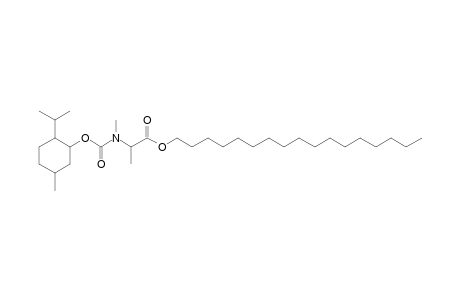 dl-Alanine, N-methyl-N-((1R)-(-)-menthyloxycarbonyl)-, heptadecyl ester