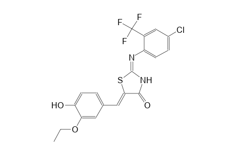 (5Z)-2-[4-chloro-2-(trifluoromethyl)anilino]-5-(3-ethoxy-4-hydroxybenzylidene)-1,3-thiazol-4(5H)-one